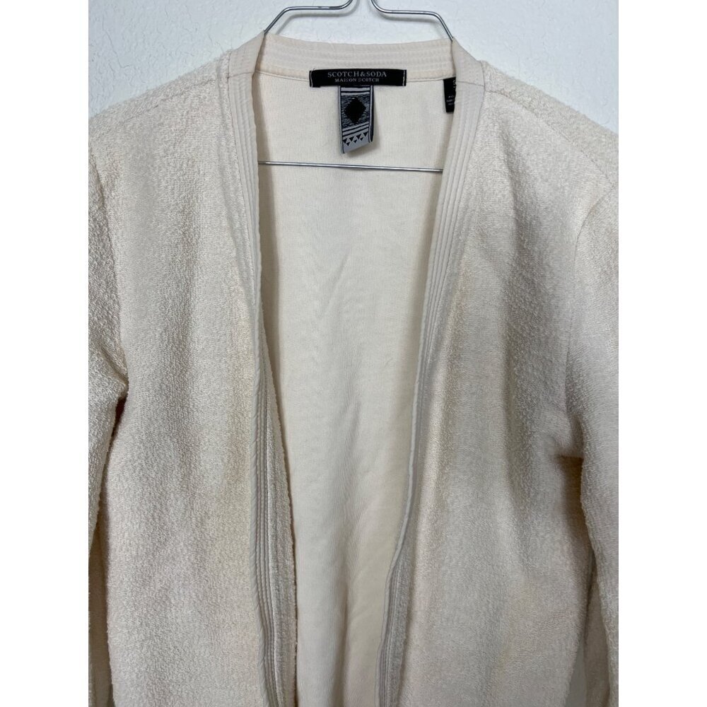 Scotch And Soda Maison Open Front Textured Cream … - image 7